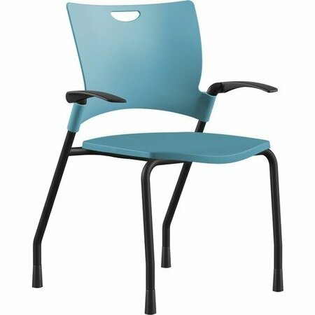 9TO5 SEATING Stack Chair, Armless, 21inx26inx33in, Latte Plastic/SR Frame NTF1310A00SFP19